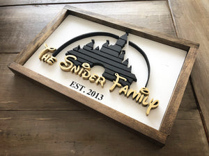 Retro Castle Family Sign